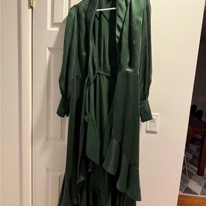 Zimmermann Deep Green Long Sleeve Dress